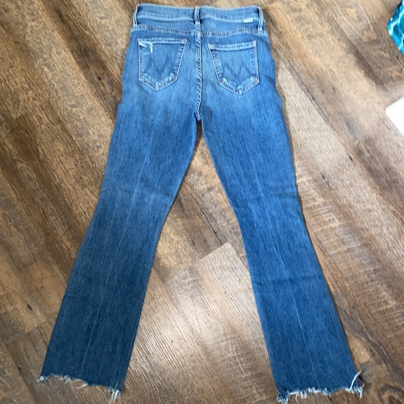 MOTHER THE INSIDER CROP STEP CHEW WASH DANCING ON COALS Hi Rise Kick Flare Ankle - Picture 10 of 16